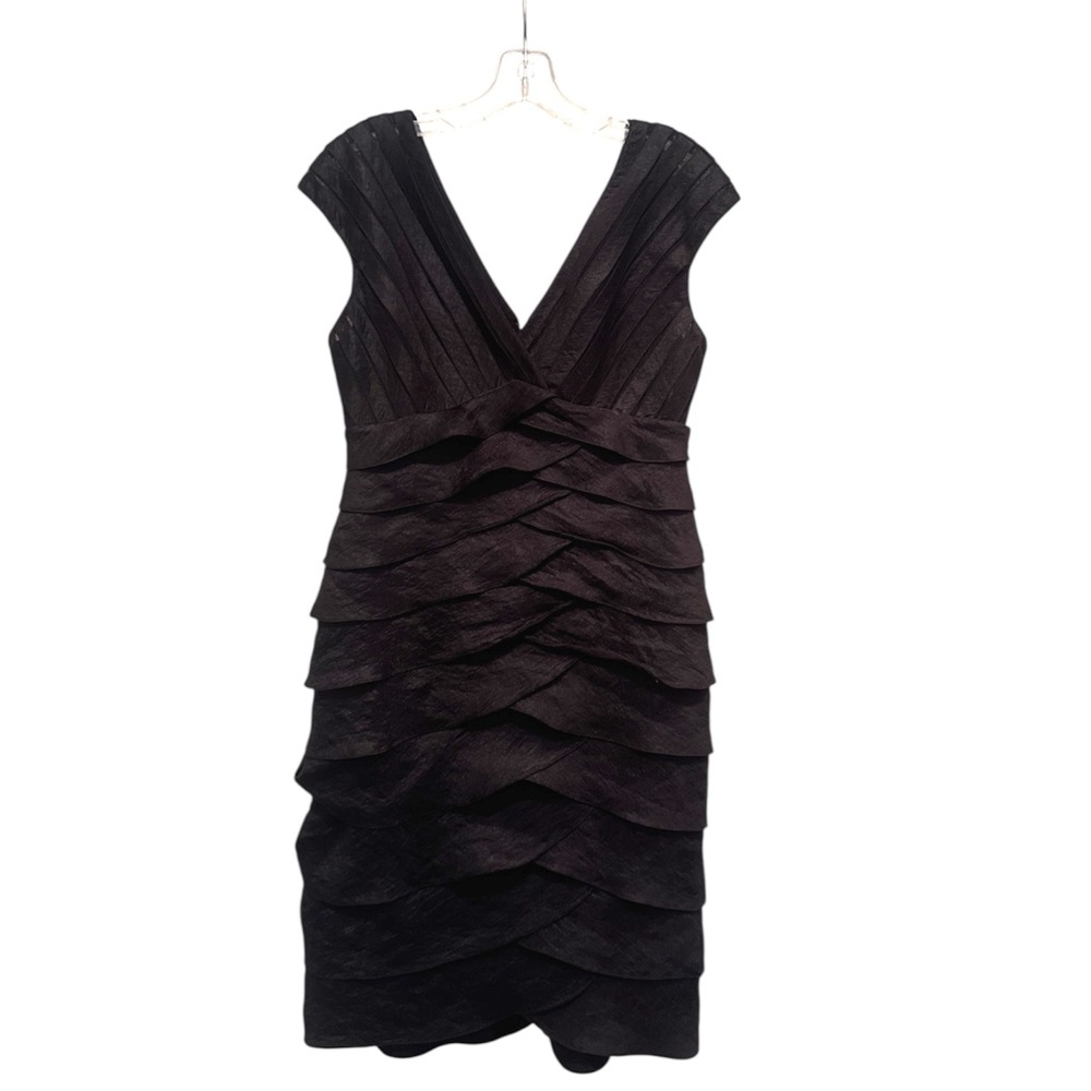 Adrianna Papell Women’s Black Layered Dress size 10